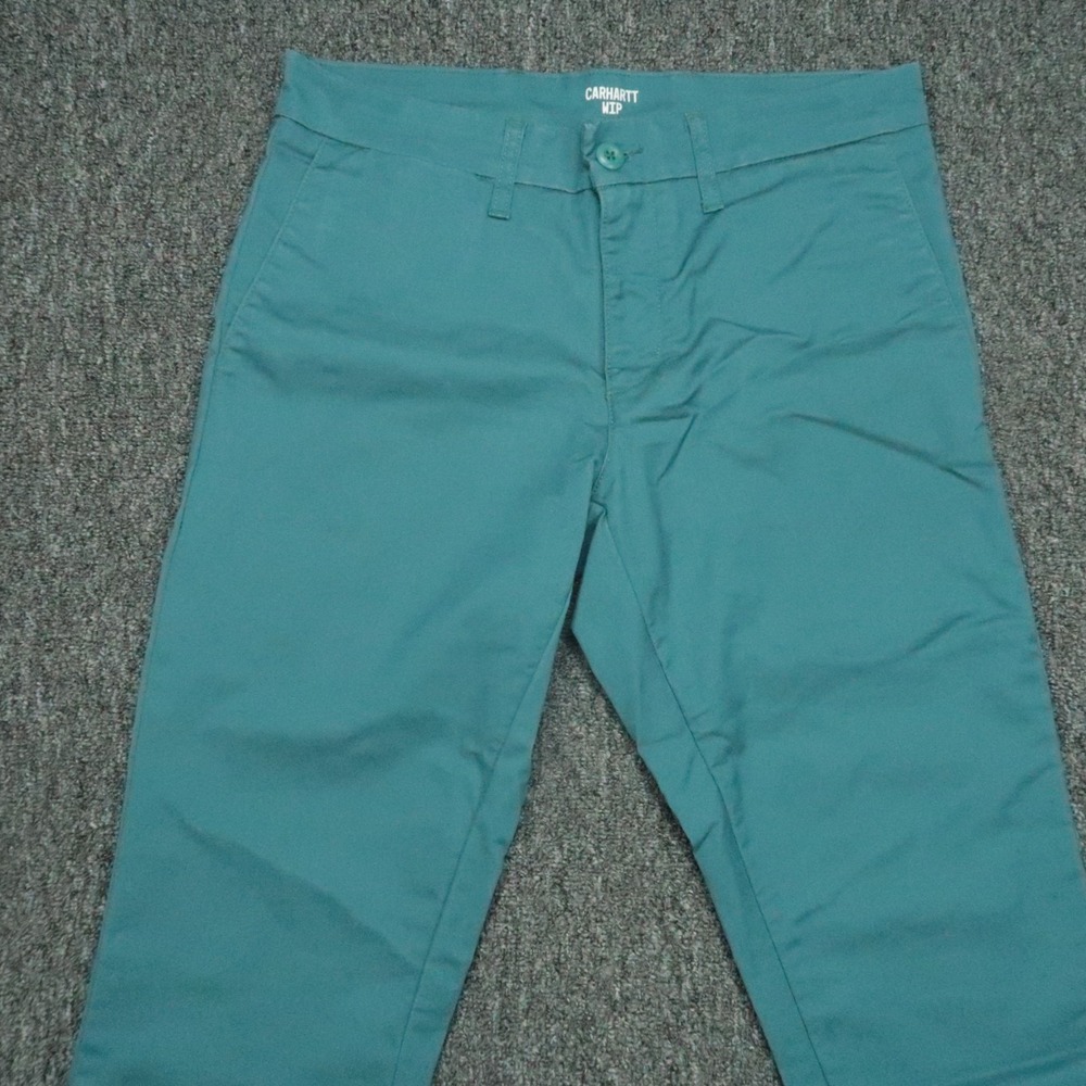 Carhartt Pants Mens 30x32 Blue Sid WIP Work‎ In Progress Straight Stretch - Picture 2 of 11